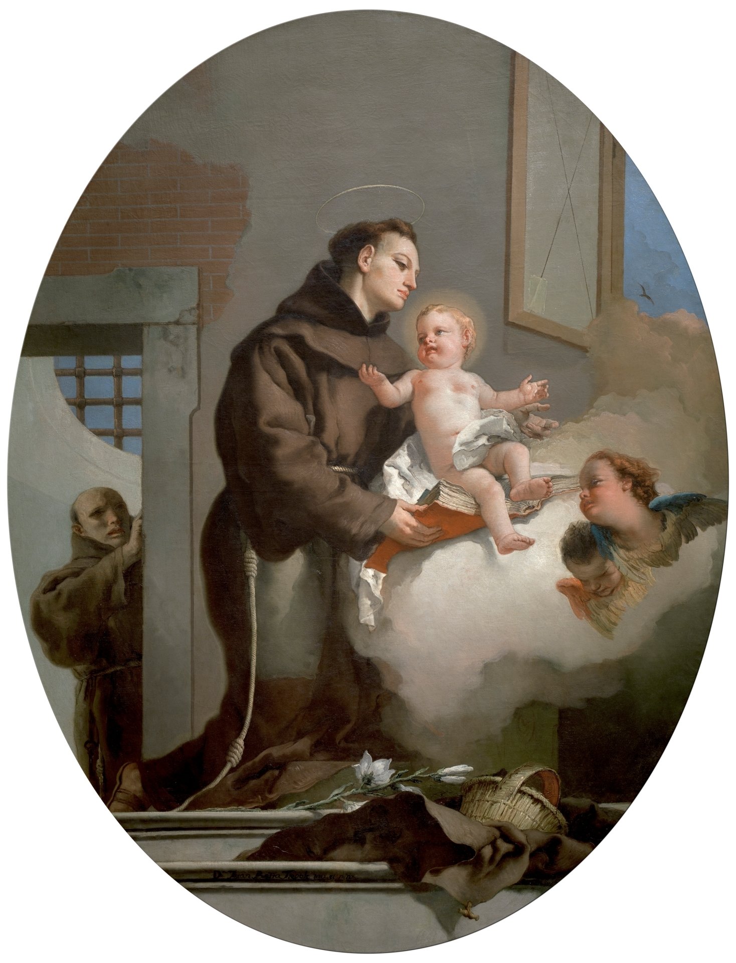 Santo Antônio de Pádua com o Menino Jesus, pintura de Giovanni Battista Tiepolo